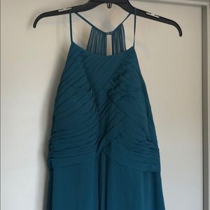 Teal Full length bridesmaids dress